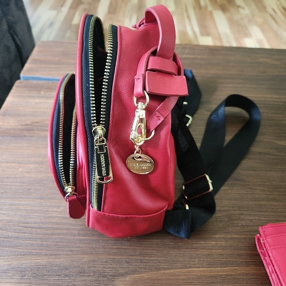Red Steve Madden Mini Backpack Purse Set - Picture 7 of 11